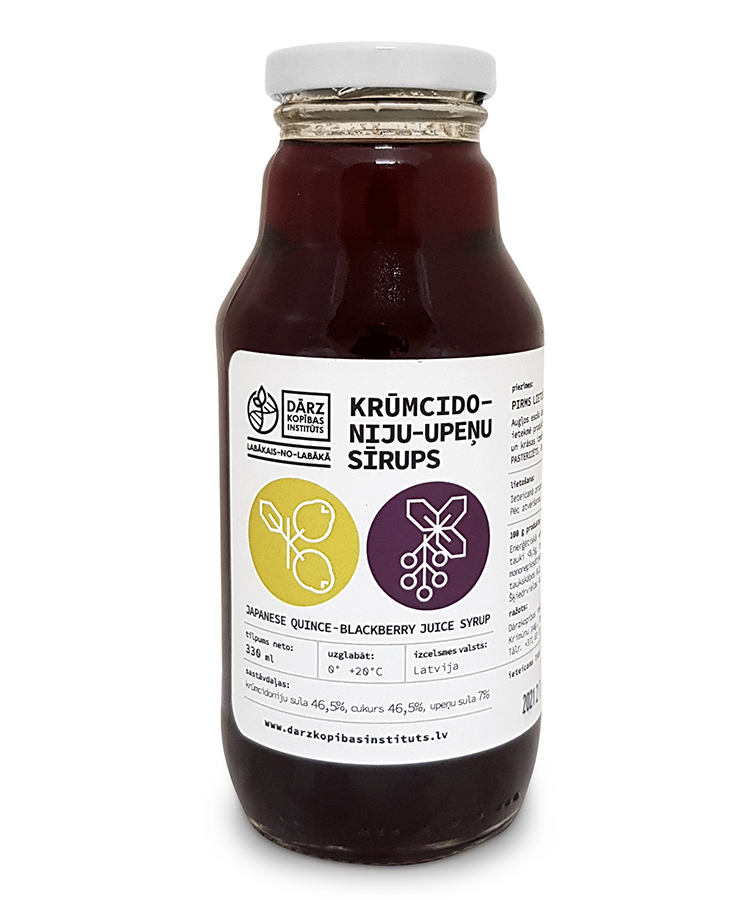 Krūmcidoniju-upeņu sīrups 330 ml