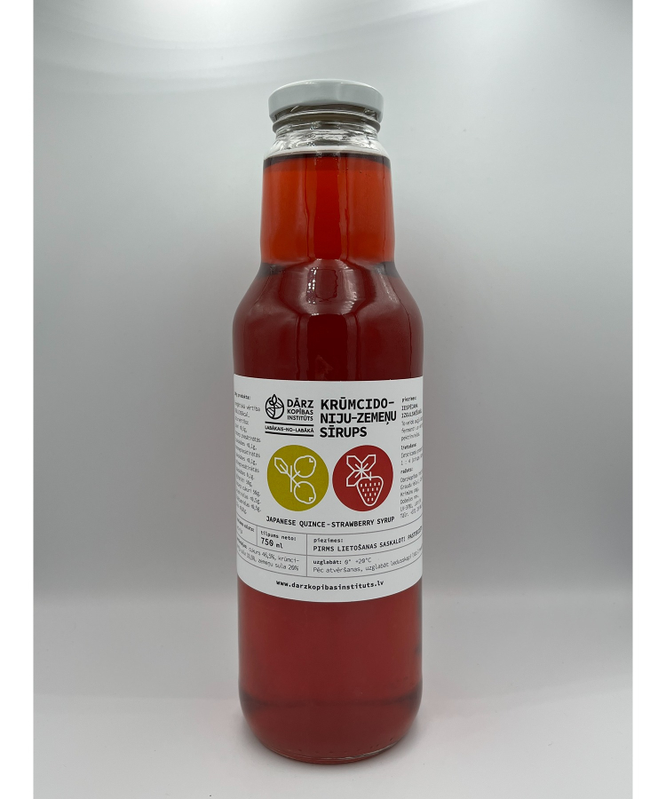 Krūmcidoniju - zemeņu sīrups 750 ml